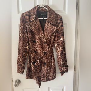 VINTAGE BEHAR NEW YORK ANIMAL PRINT LIGHT COAT